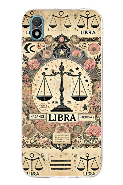 FLAMENKO حافظة هاتف شفافة متوافقة مع هاتف هواوي Y5 2019 بنمط برج الميزان