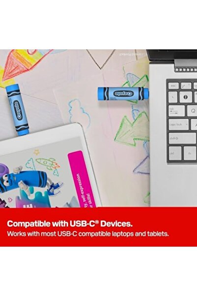SanDisk Crayola 128GB SDCZIC-128G-G46V USB-C 3.2 Gen1 Type-C Flash Bellek Vivid Violet