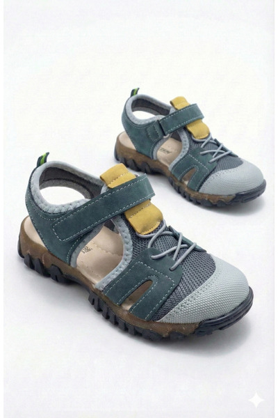 ORELİON Момчешки каки велкро спортни летни сандали Дишаща мрежеста материя Не...