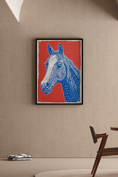 Artiera Ζωγραφική με ζωηρά χρώματα με εικονογράφηση αλόγων, Μοντέρνο Διακοσμη...