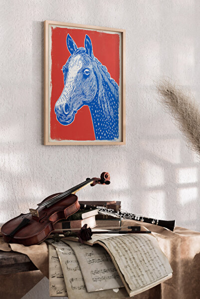 Artiera Ζωγραφική με ζωηρά χρώματα με εικονογράφηση αλόγων, Μοντέρνο Διακοσμη...