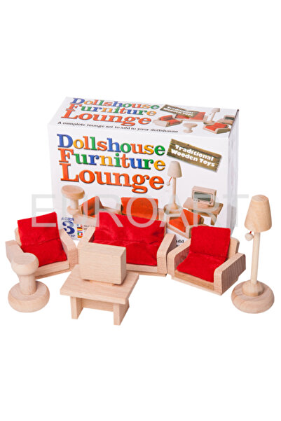 decotoys Mobilier sufragerie lemn pentru papusi
