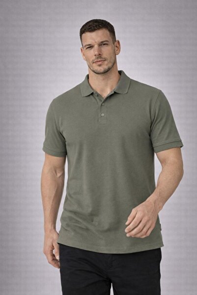 Valiberta Orlando Oversized Polo Collar Piqué Fabric Basic Buttoned Relaxed F...