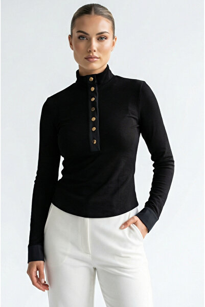 Allyco Φούτερ με κουμπιά, μακρυμάνικο, κανονικής εφαρμογής, πλεκτό