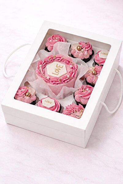 Ege Concept Life 8+1 Bento Cupcake Kutusu 35x26x11 - Pasta & Cupcake Taşıma v...