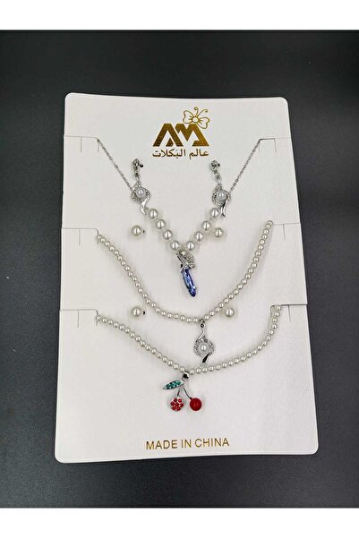 Gifts World اطقم سلاسل نسائي مكون من ٣ سلاسل متعددة الشكل واللون مميزة بسعر ا...