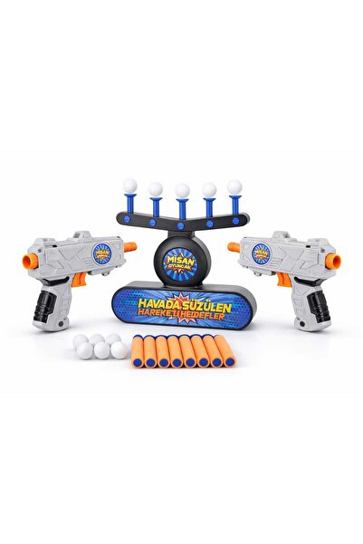misan Oyuncak Havada Süzülen Hareketli Hedef Oyunu Nişan Seti 2 Tabancalı