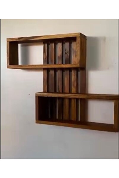 MHD Home Art Ahşap duvar rafı