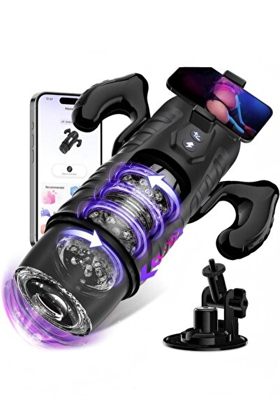 High and luxury Massager-7 thrusting and rotating modes, with handle, phone h...
