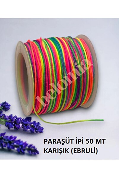 Belomia Home Collection Paraşüt İpi 50 Metre Ebruli