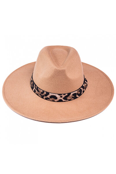 Mad Diva Cloth Panama Hat with Cleopatra Band, Light Brown