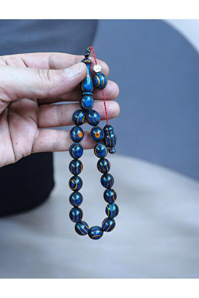 İnan Tesbih Efe Collection Navy Blue Color Camphor Tree Expertly Crafted Pray...