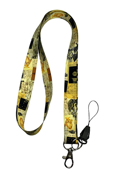 Simirna Üniforma Anatomy Patterned Neck Strap Lanyard Phone Strap |   Id Card...