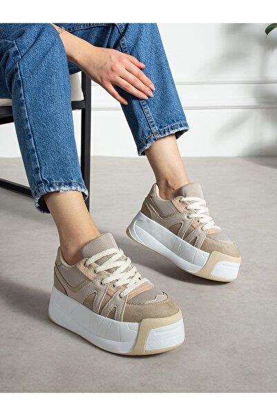 ALEMDAR AYAKKABI Carla Mink High-Top Women's Sneakers