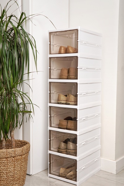 Empressco 6 Katlı Katlanabilir Çok Amaçlı Ayakkabılık, Geniş ve Taşınabilir