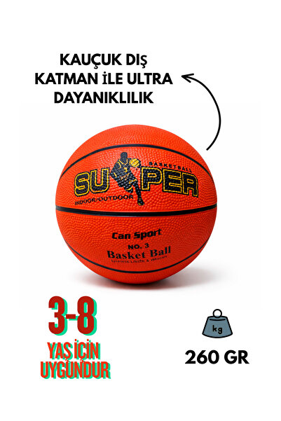 İMVULA Mini Basketbol Topu 3 Numara Renkli İç ve Dış Mekan Çocuk Basket Topu