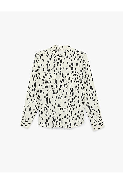 Koton Cămașă cu mânecă lungă și guler înalt cu detaliu la buzunar