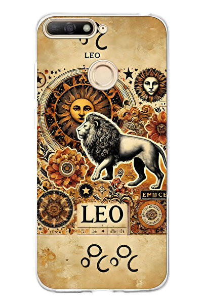 FLAMENKO حافظة هاتف شفافة متوافقة مع هاتف هواوي Y6 2018 بنمط الأسد