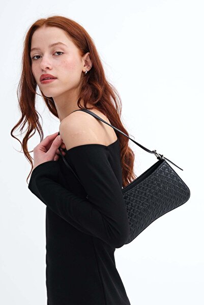 Addax Textured Hand and Shoulder Bag Ç1069