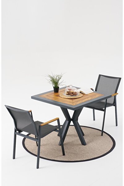 Divona Home GRANDY NEXT BAHÇE BALKON MASA TAKIMI ( 2 SANDALYELİ)