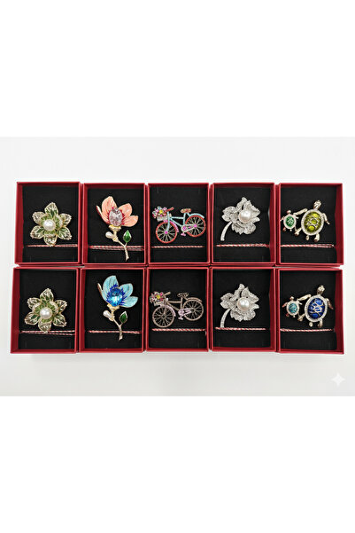 Generic Premium Martisor Brooch Set, Various Elegant Designs with Crystals an...