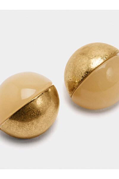 PARFOIS Resinli Yarım Küre Küpe