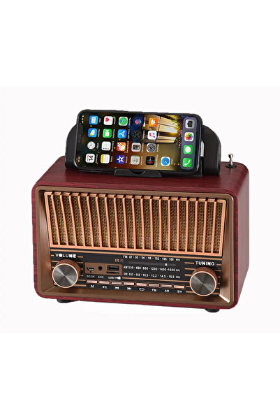 Vivendo Classic Vintage Radio NNS NS-2071BT with Bluetooth, MP3, USB and remo...