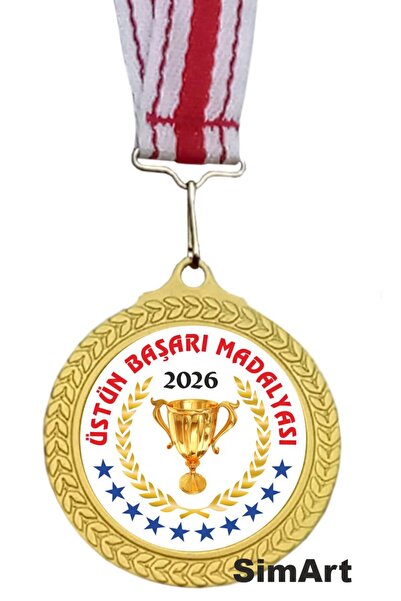 Madalya Üstün Başarı Madalyası Standart Baskılı Altın TRMDK301