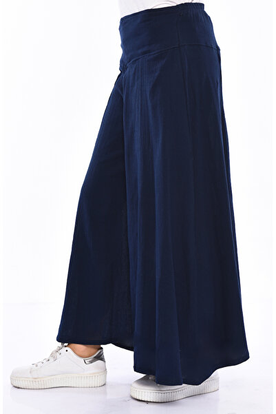 sefamerve Şile Bezi Pant Skirt 0500-01 Navy Blue
