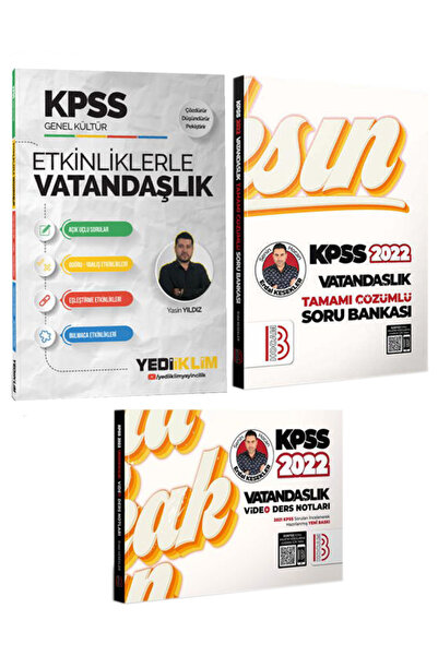 Yediiklim Yayınları 2026 KPSS Genel Kültür Etkinliklerle Vatandaşlık+Soru Ban...