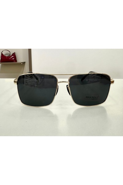 GLOW ACCESSORIES BAE نظارات شمسية عالية الجودة U400 بإطار ذهبي وعدسات مستقطبة...