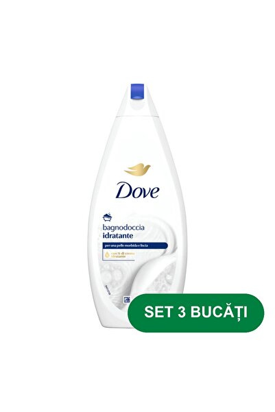 Dove SET 3 PIECES - Moisturizing Shower Gel 750 ml (Hydrating Body Wash)