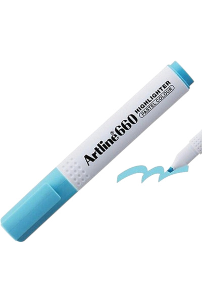 artline 660 Phosphorescent Pencil Cut Tip 1.0-4.0mm Pastel Blue