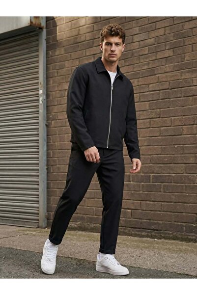 Zen And Men Lined Jacket Double-Legged Trousers Double Set