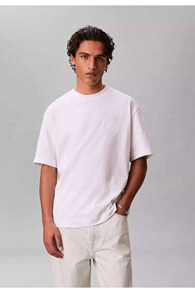 Calvin Klein Men's Regular Fit Cotton Chest Ck Logo Crew Neck Short Sleeve Wh...