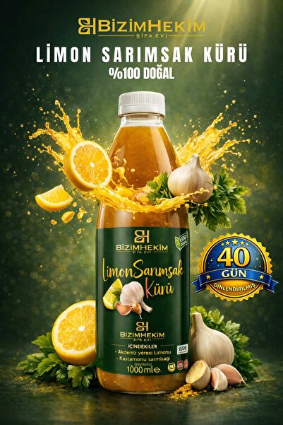 BİZİMHEKİM ŞİFA EVİ Limon Sarımsak Kürü El Yapımı %100 Doğal Katkısız 1000 ml...