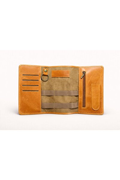 ÖzkanAccessory CAELIX Hakiki Deri Düğmeli Multi Organizer – Kart Bölmeli,Ferm...