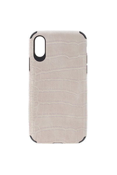 SEP TPU Leather Crocodile Apple iPhone XS Case Gray