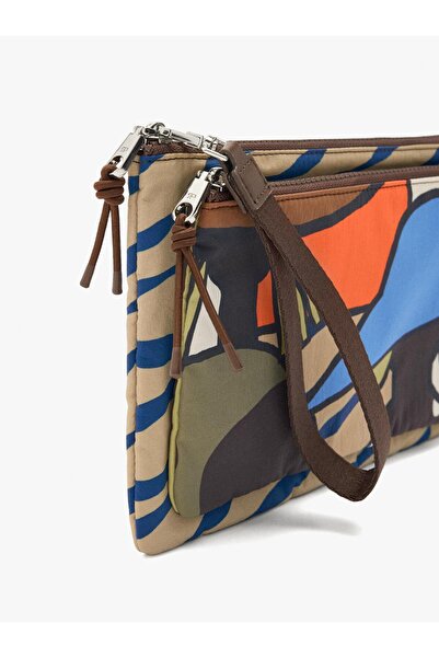 PARFOIS Kadın Desenli Teknik Kumaş Çok Amaçlı Çanta