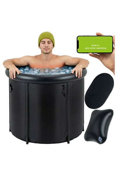 zola Cada portabila de baie cu gheata, 320 L, perna, capac termoizolant, covo...