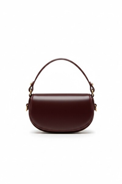 VELLABAGS Nep Milano Burgundy Mini Women's Hand & Shoulder Bag – Retro Baguet...