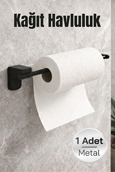Badem10 (1 komad) Crni luksuzni držač toalet papira bez poklopca sa šrafovima...