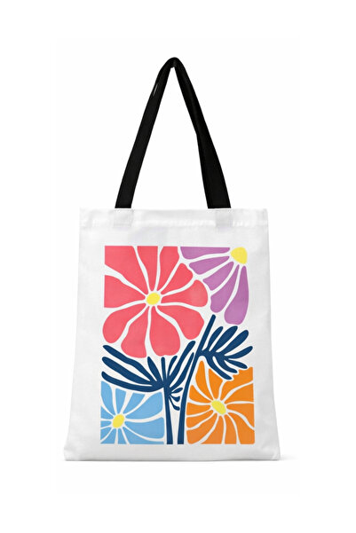 OEM White Tote Bag with Printed DTF