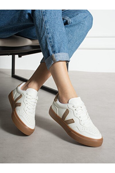 ALEMDAR AYAKKABI Vento White-Mink Women's Sneakers