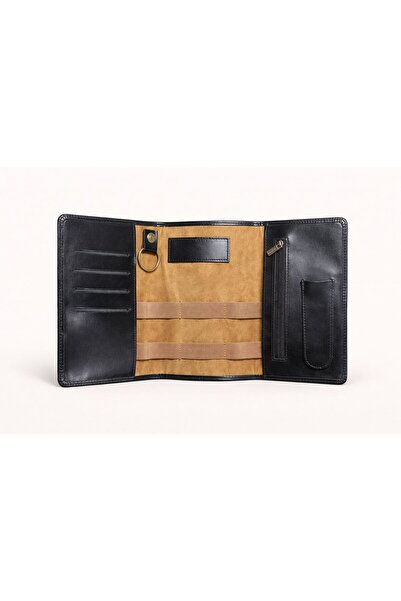ÖzkanAccessory CAELIX Hakiki Deri Düğmeli Multi Organizer – Kart Bölmeli,Ferm...