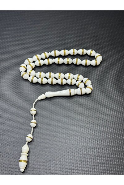 EnazStore Brass Wrapped Camel Bone Prayer Beads