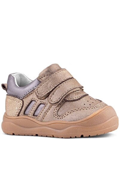 Rakerplus Schaggy Genuine Leather Copper Platinum Velcro Baby Sports Shoes