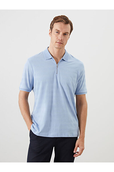 LC Waikiki تي شيرت رجالي مخطط بياقة روبا مطوية من UZG STORE