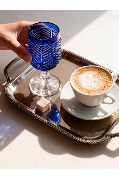 Margerie Crystal Goods كوب قهوة مارجيري لانزا بوهيميا كريستال مقطوع يدويًا سع...