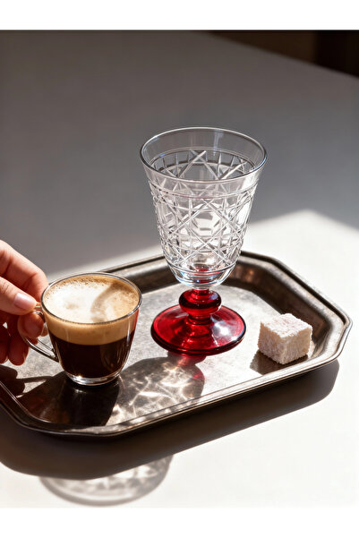 Margerie Crystal Goods Margerie Gloria Hybrid Kristal Cam Kadeh 200cc | Kahve...